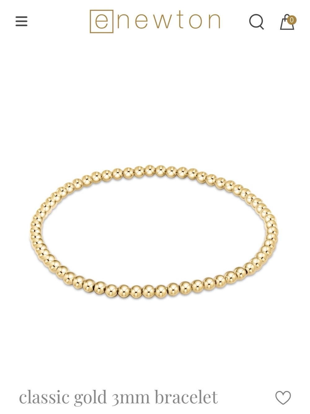 Enewton classic gold 3mm bracelet